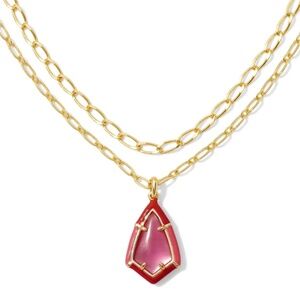 Kendra Scott Camry Enamel Frame Multi Strand Necklace